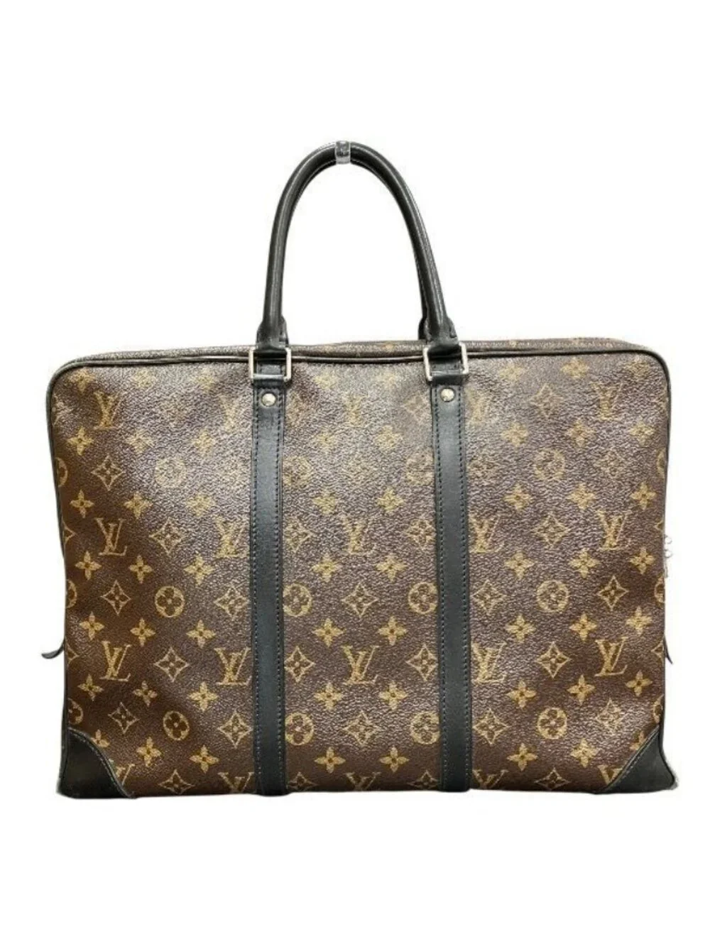 Louis Vuitton Monogram Macassar Porte Documents Voyage Bag Handbag Business